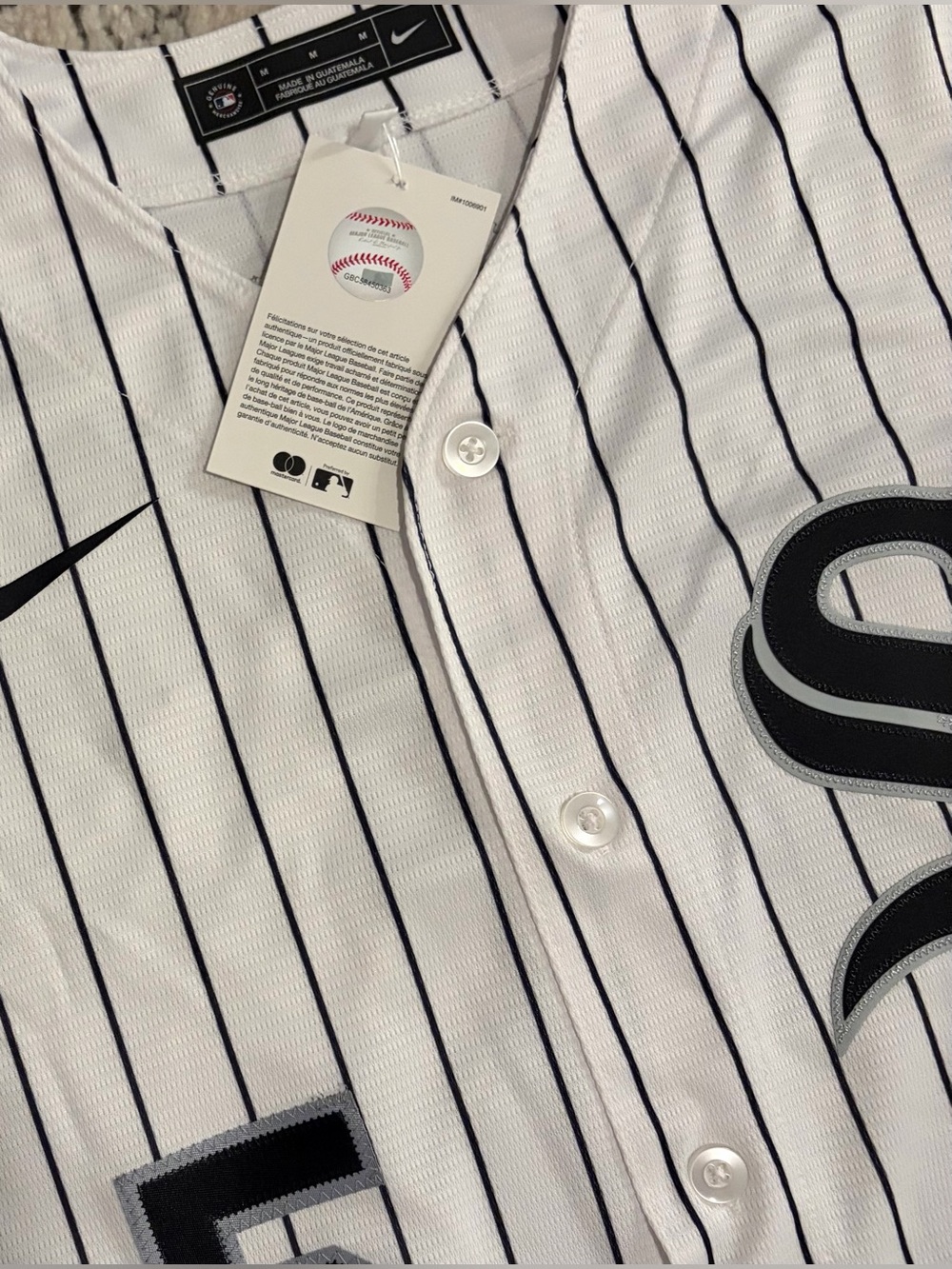 Nike Chicago White Sox Munetaka Murakami #5 Japan Pinstripe Jersey Men's Size: M - Picture 5 of 7